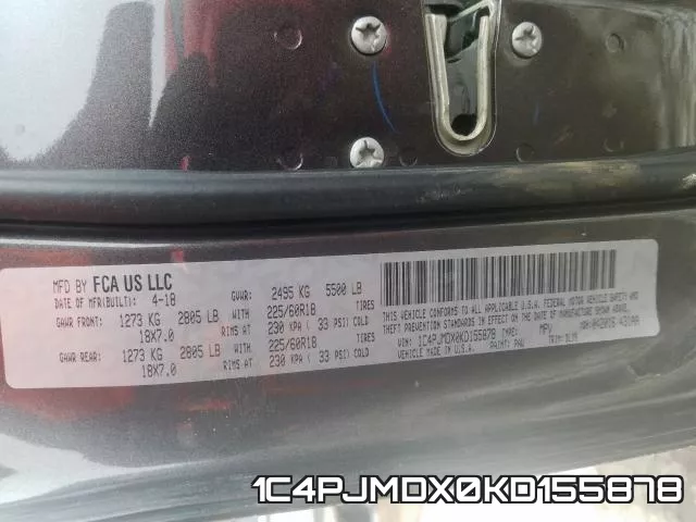 1C4PJMDX0KD155878 фото 2