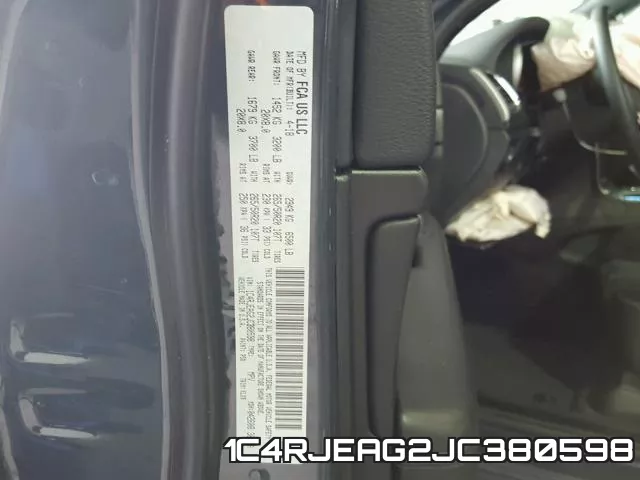 1C4RJEAG2JC380598 фото 2