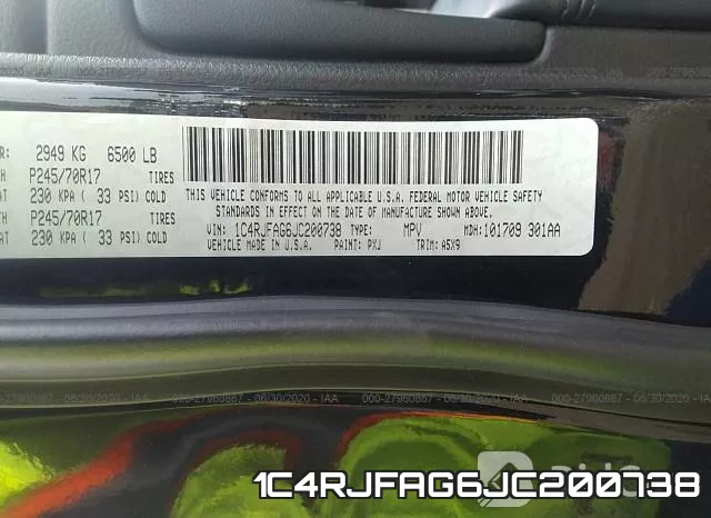 1C4RJFAG6JC200738 фото 10