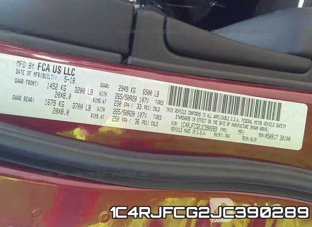 1C4RJFCG2JC390289 фото 10