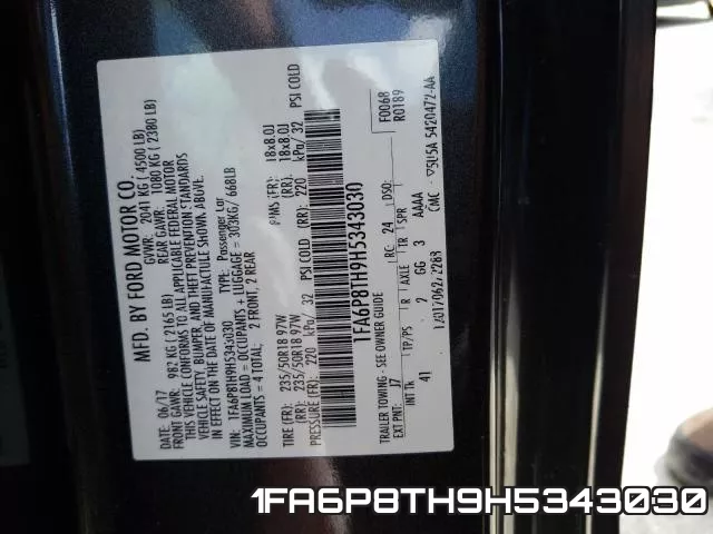 1FA6P8TH9H5343030 фото 2