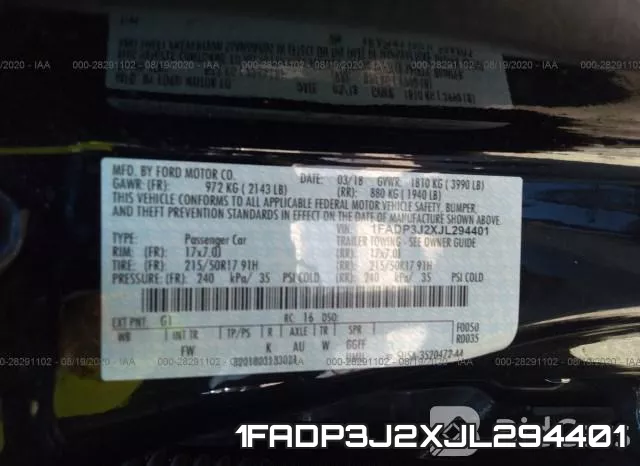 1FADP3J2XJL294401 фото 10