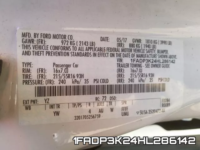 1FADP3K24HL286142 фото 2