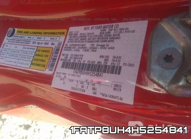 1FATP8UH4H5254841 фото 10