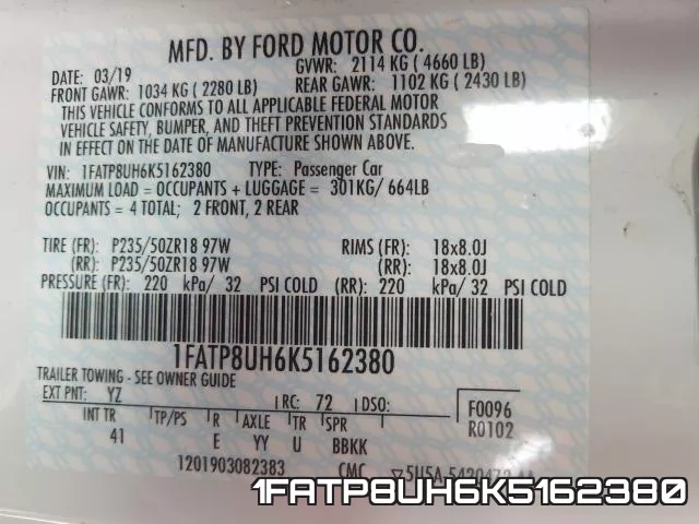 1FATP8UH6K5162380 фото 2