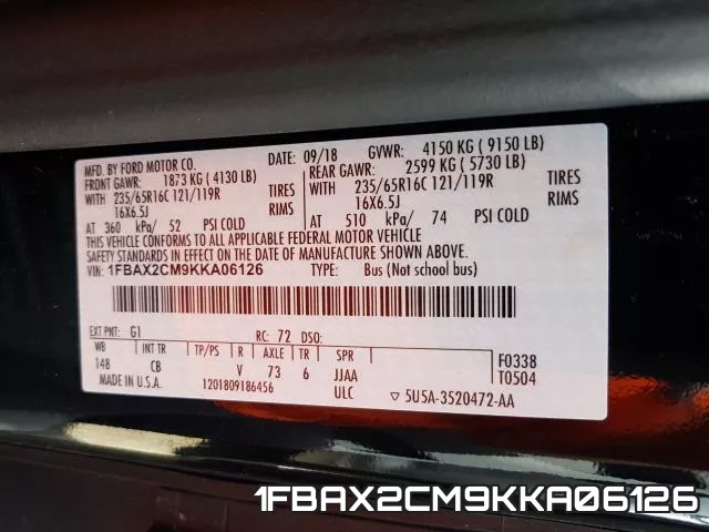 1FBAX2CM9KKA06126 фото 2