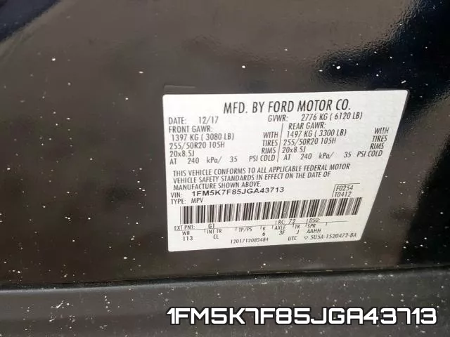 1FM5K7F85JGA43713 фото 2