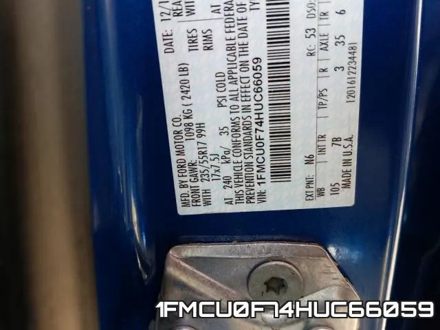 1FMCU0F74HUC66059 фото 2