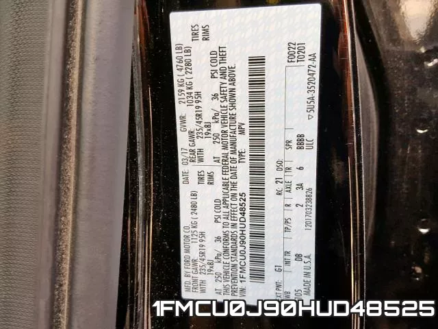 1FMCU0J90HUD48525 фото 2