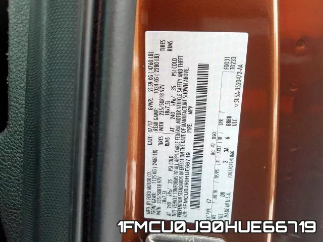 1FMCU0J90HUE66719 фото 2