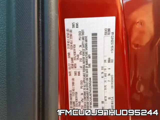1FMCU0J97HUD95244 фото 2