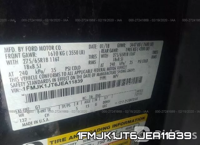 1FMJK1JT6JEA11839 фото 10