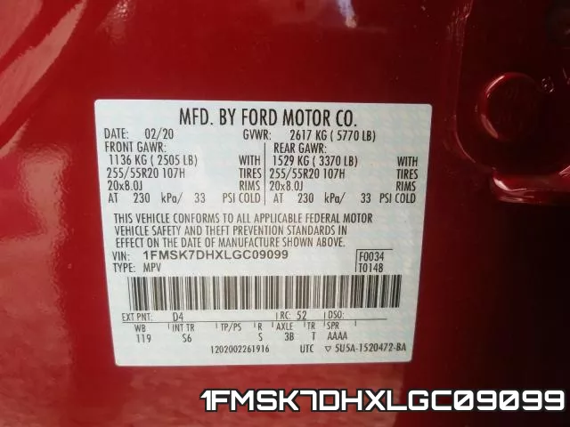 1FMSK7DHXLGC09099 фото 2