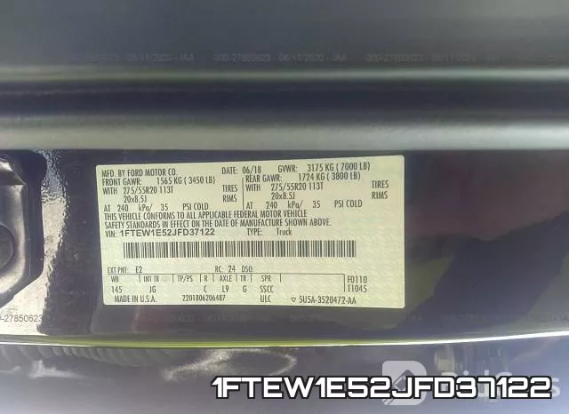 1FTEW1E52JFD37122 фото 10
