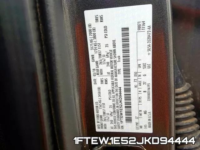 1FTEW1E52JKD94444 фото 2