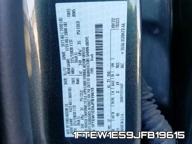 1FTEW1E59JFB19615 фото 2