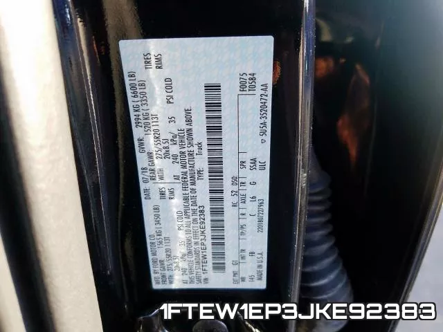 1FTEW1EP3JKE92383 фото 2