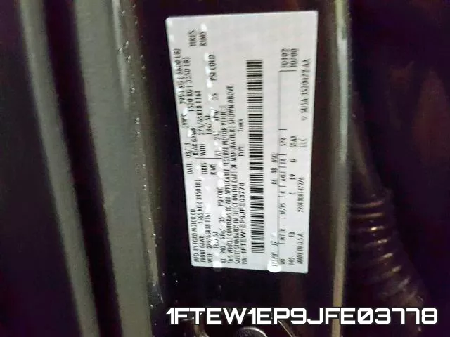 1FTEW1EP9JFE03778 фото 2