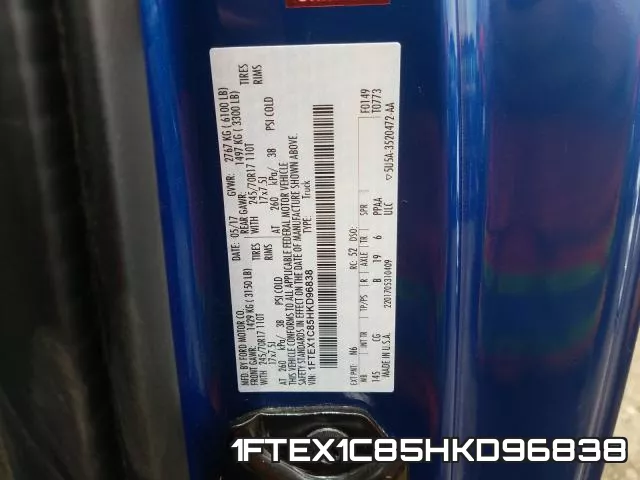 1FTEX1C85HKD96838 фото 2