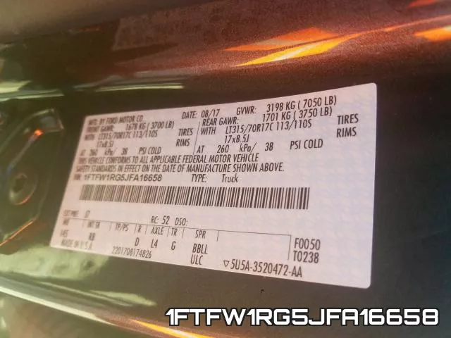 1FTFW1RG5JFA16658 фото 2