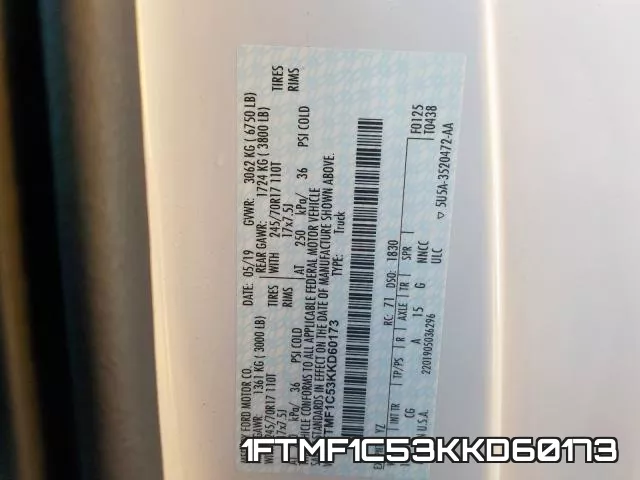 1FTMF1C53KKD60173 фото 2
