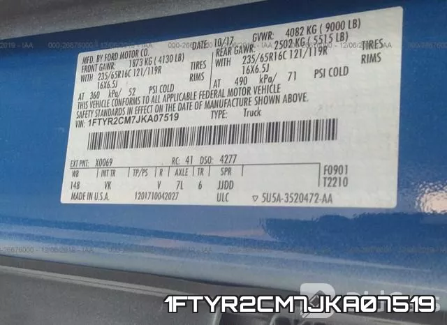 1FTYR2CM7JKA07519 фото 10