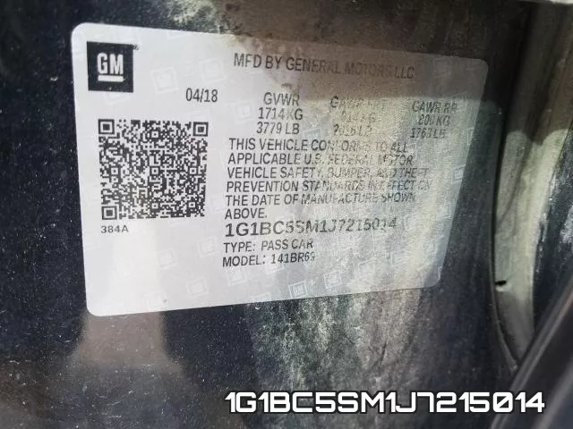 1G1BC5SM1J7215014 фото 2