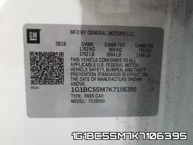 1G1BC5SM7K7106395 фото 2