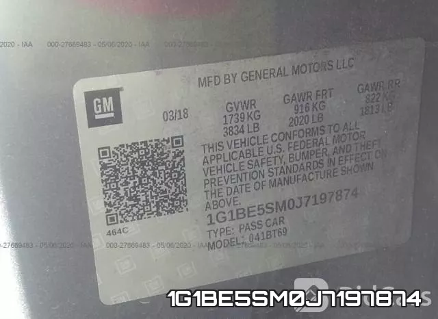 1G1BE5SM0J7197874 фото 10