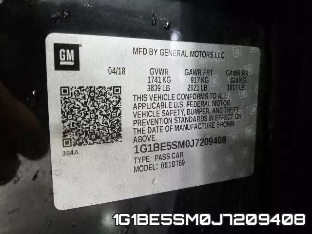 1G1BE5SM0J7209408 фото 2