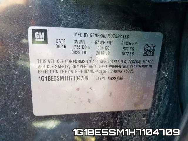1G1BE5SM1H7104709 фото 2