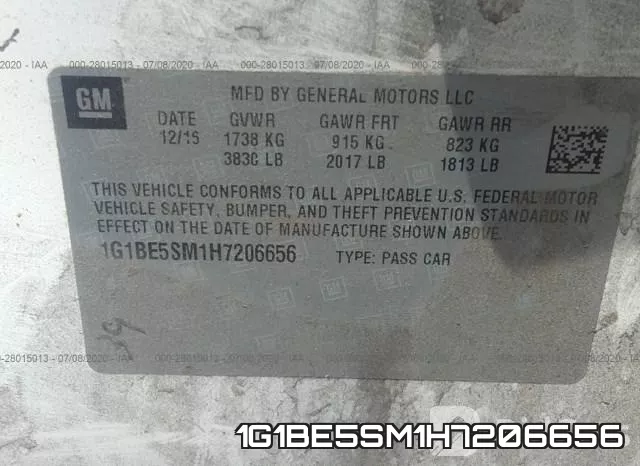 1G1BE5SM1H7206656 фото 10