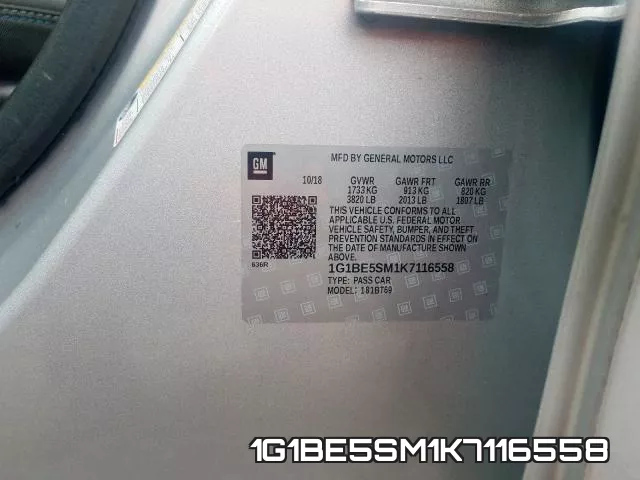 1G1BE5SM1K7116558 фото 2