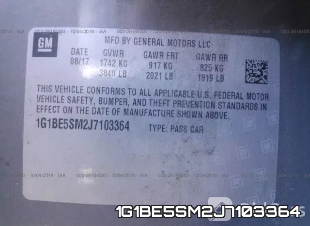 1G1BE5SM2J7103364 фото 10