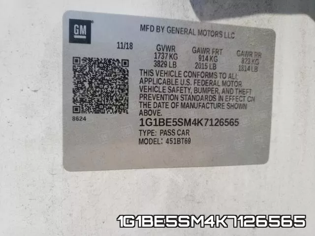 1G1BE5SM4K7126565 фото 2
