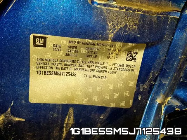 1G1BE5SM5J7125438 фото 2