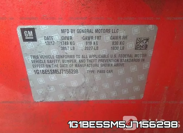 1G1BE5SM5J7156298 фото 10
