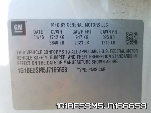 1G1BE5SM5J7166653 фото 2