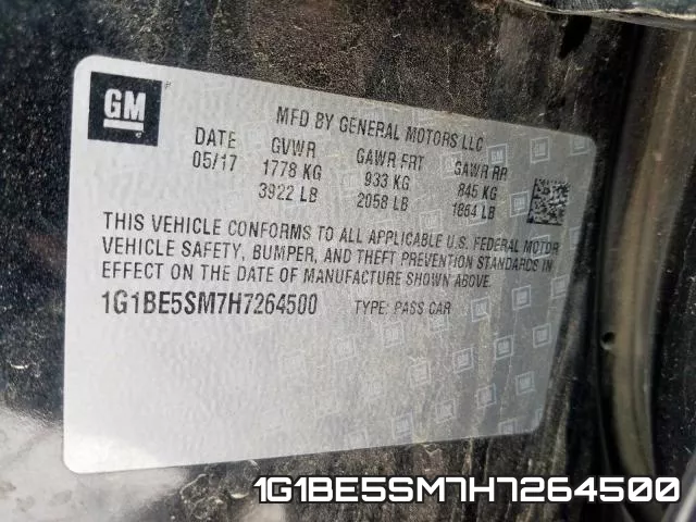 1G1BE5SM7H7264500 фото 2