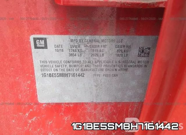 1G1BE5SM8H7161442 фото 10