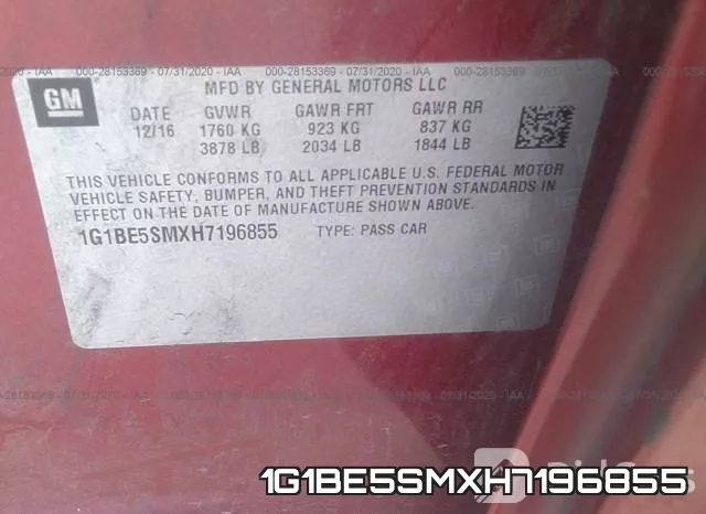 1G1BE5SMXH7196855 фото 10