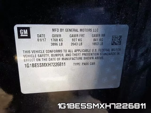 1G1BE5SMXH7226811 фото 2