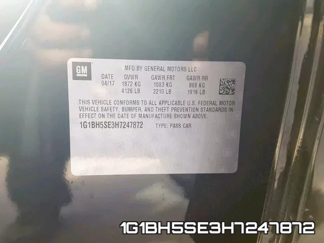 1G1BH5SE3H7247872 фото 2