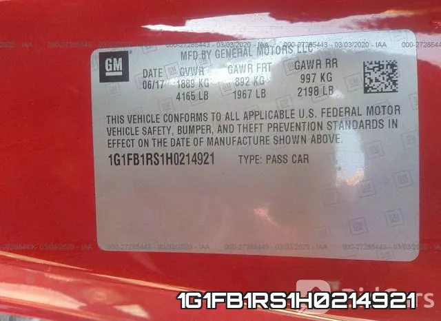 1G1FB1RS1H0214921 фото 10
