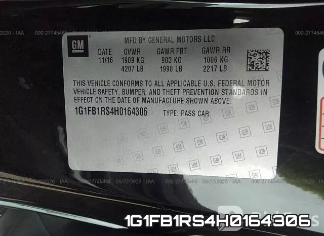 1G1FB1RS4H0164306 фото 10