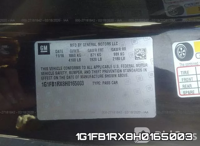 1G1FB1RX8H0165003 фото 10