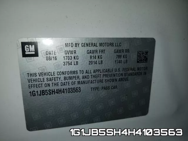 1G1JB5SH4H4103563 фото 2