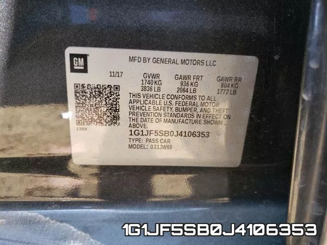 1G1JF5SB0J4106353 фото 2