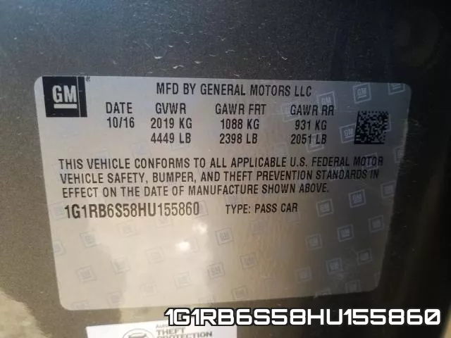 1G1RB6S58HU155860 фото 2