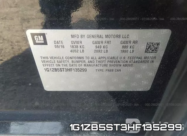 1G1ZB5ST3HF135299 фото 10
